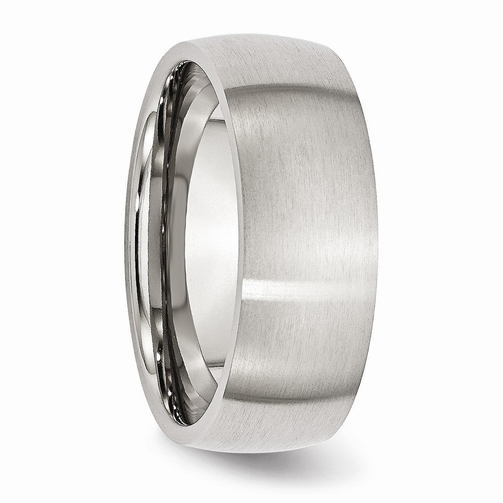 Chisel Stainless Steel 8mm Brushed Wedding Band