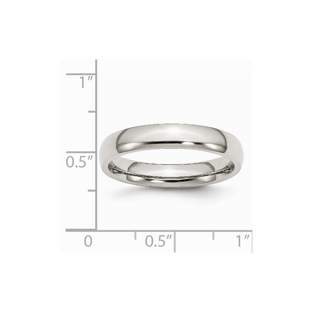 Chisel Stainless Steel 4mm Polished Wedding Band