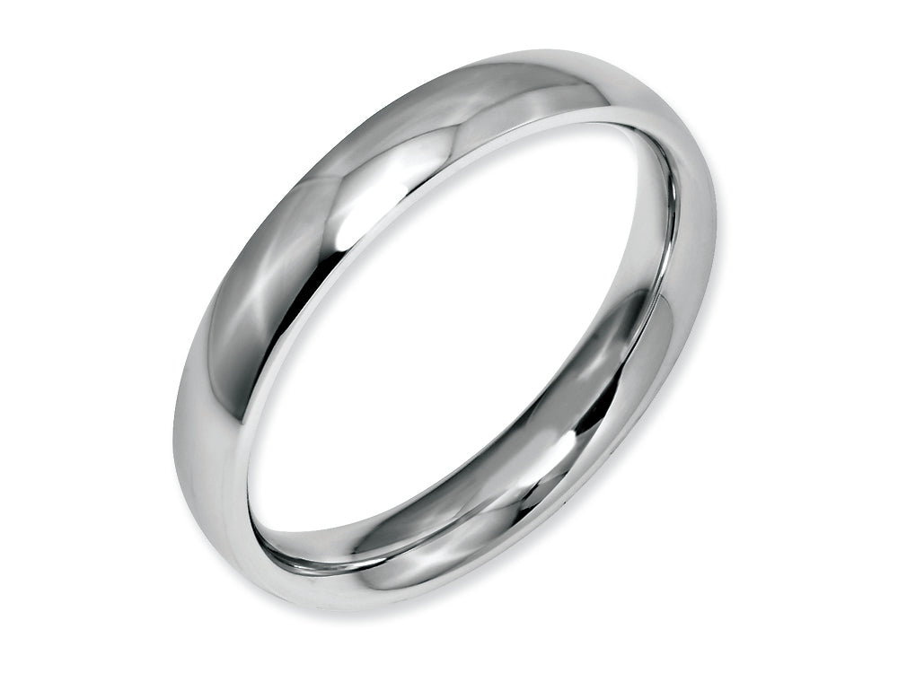Chisel Stainless Steel 4mm Polished Wedding Band