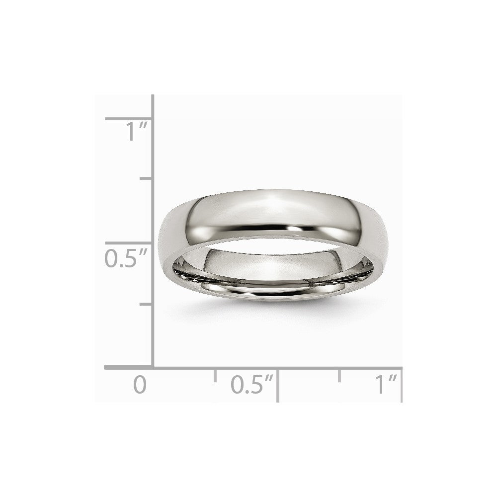Chisel Stainless Steel 5mm Polished Wedding Band