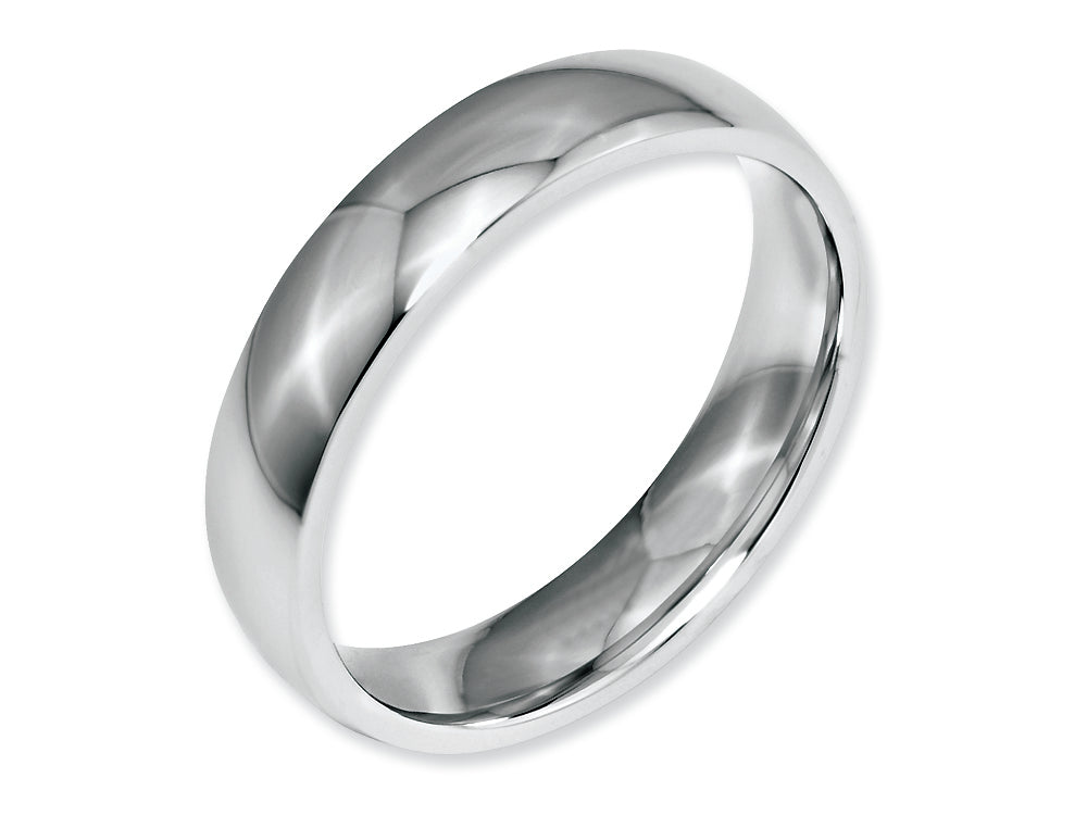 Chisel Stainless Steel 5mm Polished Wedding Band
