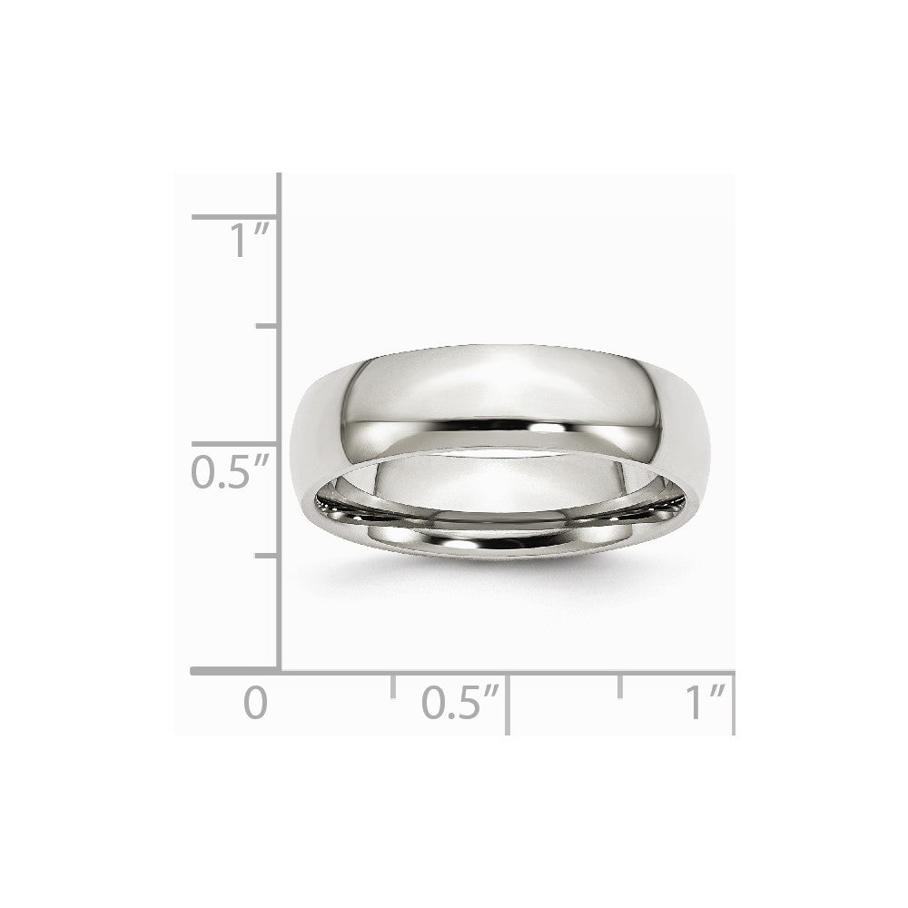 Chisel Stainless Steel 6mm Polished Wedding Band
