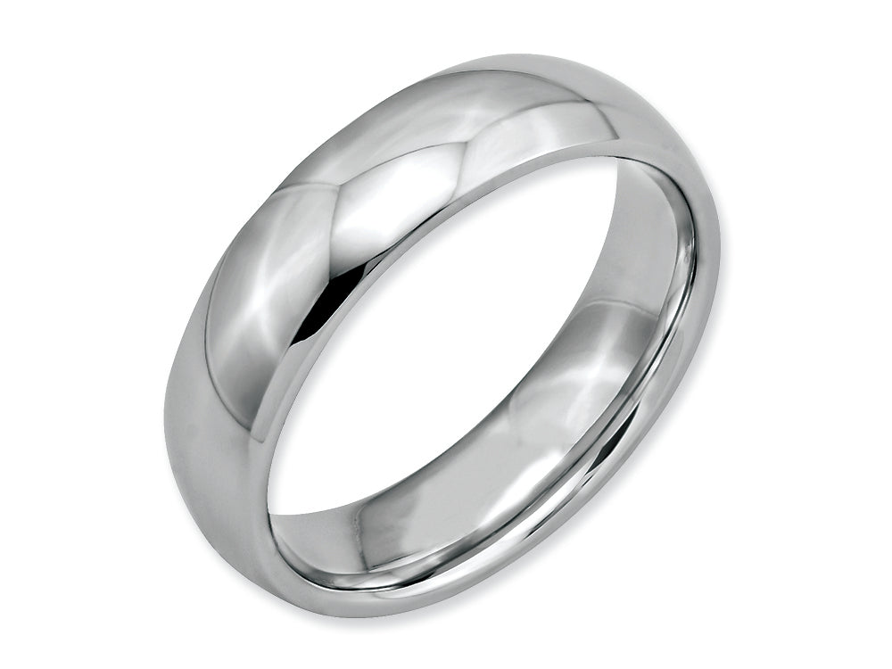 Chisel Stainless Steel 6mm Polished Wedding Band