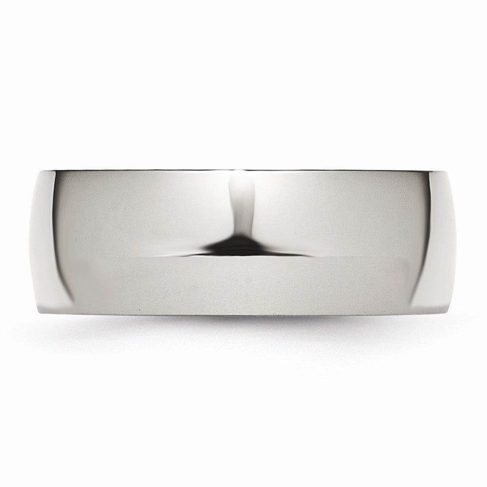 Chisel Stainless Steel 8mm Polished Wedding Band