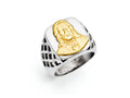 Chisel Stainless Steel Yellow Ip-plated Jesus Polished Ring