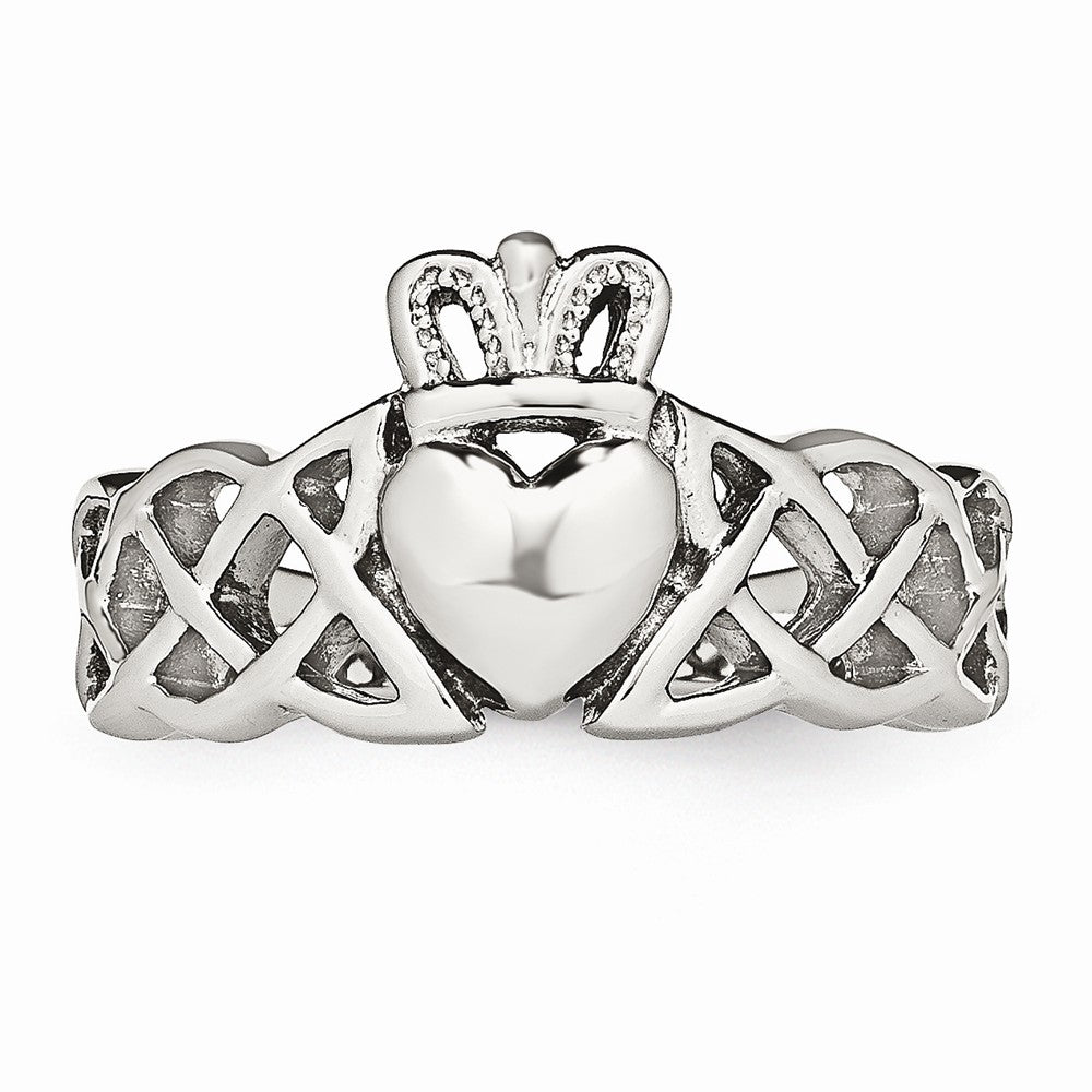 Chisel Stainless Steel Polished Claddagh Ring