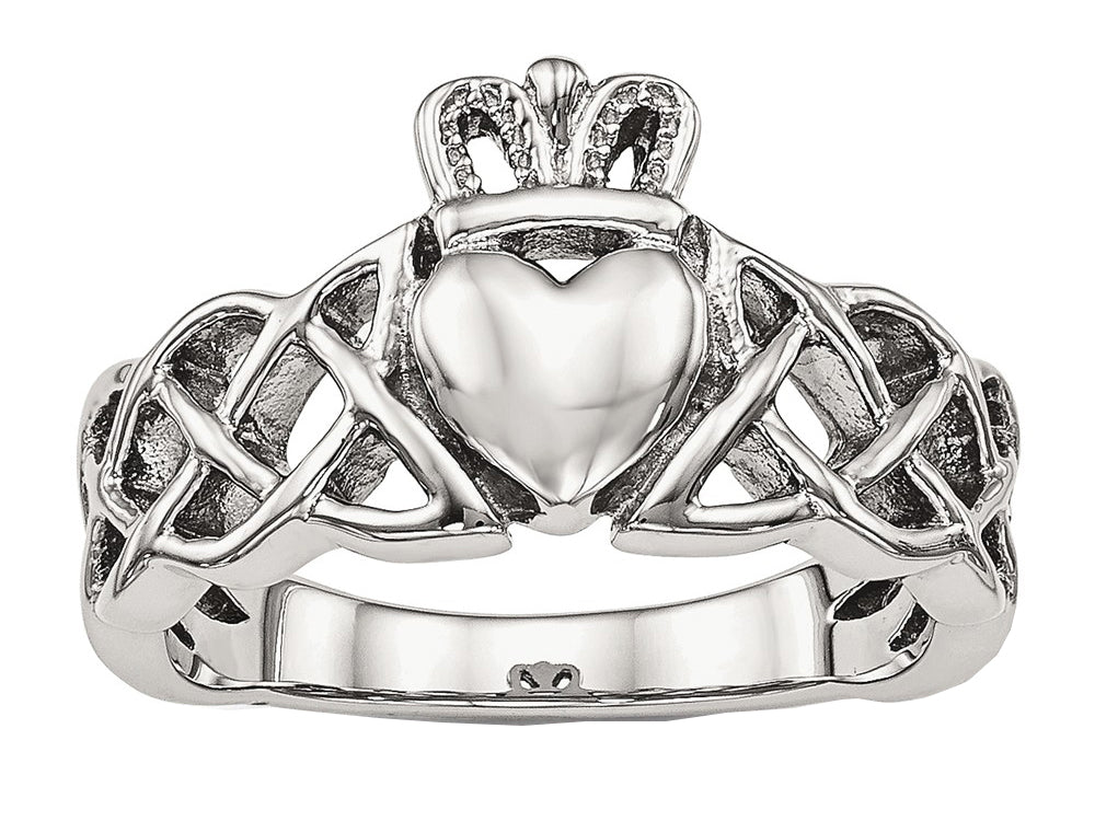 Chisel Stainless Steel Polished Claddagh Ring