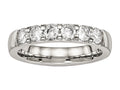 Chisel Stainless Steel Polished CZ 4.00mm Wedding Band