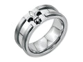 Chisel Stainless Steel Fleur De Lis 10mm Brushed and Polished Wedding Band