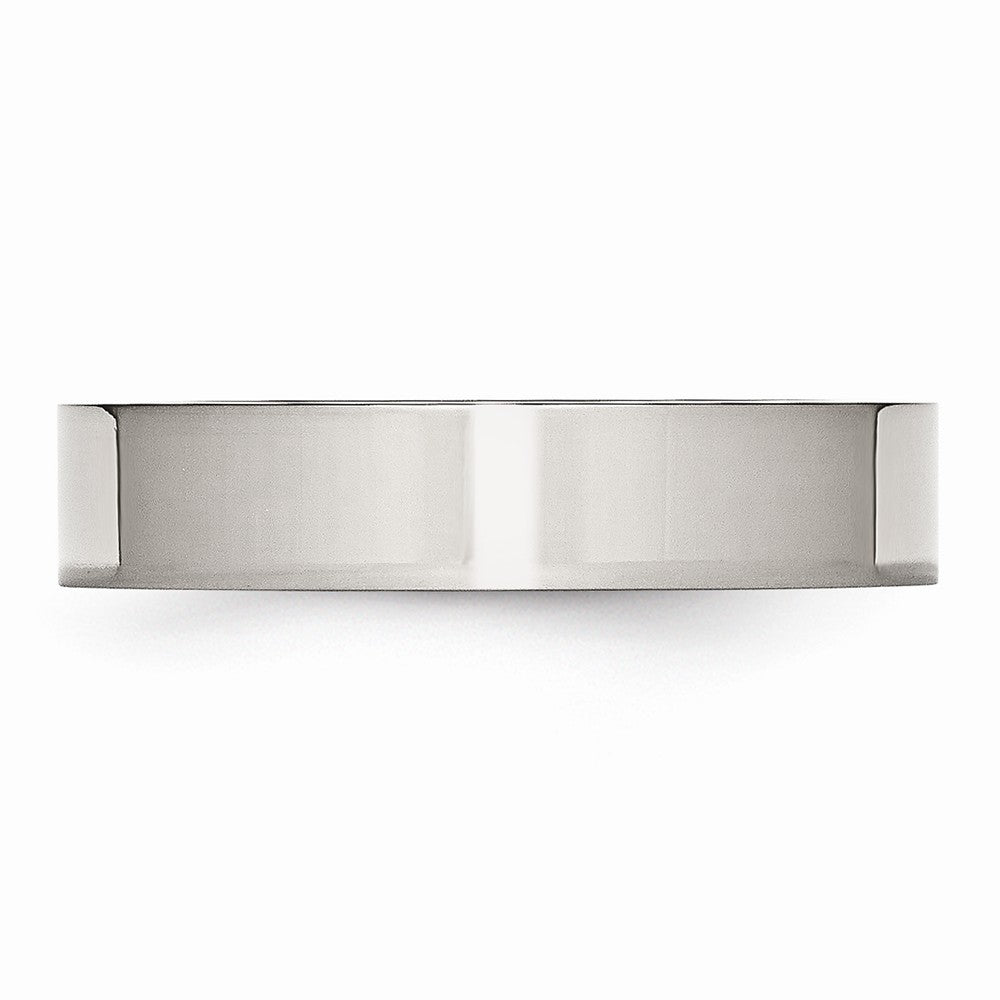 Chisel Stainless Steel Flat 5mm Polished Wedding Band