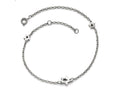 Chisel Stainless Steel Polished Stars With 1in Extension Anklet