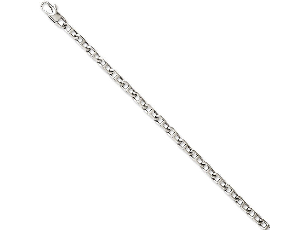 Chisel Stainless Steel Polished Oval Links 7.75in Bracelet