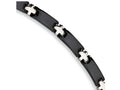 Chisel Stainless Steel Black-plated 8in Bracelet