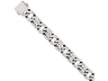 Chisel Stainless Steel Polished Link W/crosses 8.5in Bracelet