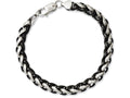 Chisel Stainless Steel Polished and Black Ip-plated 8.25in Bracelet