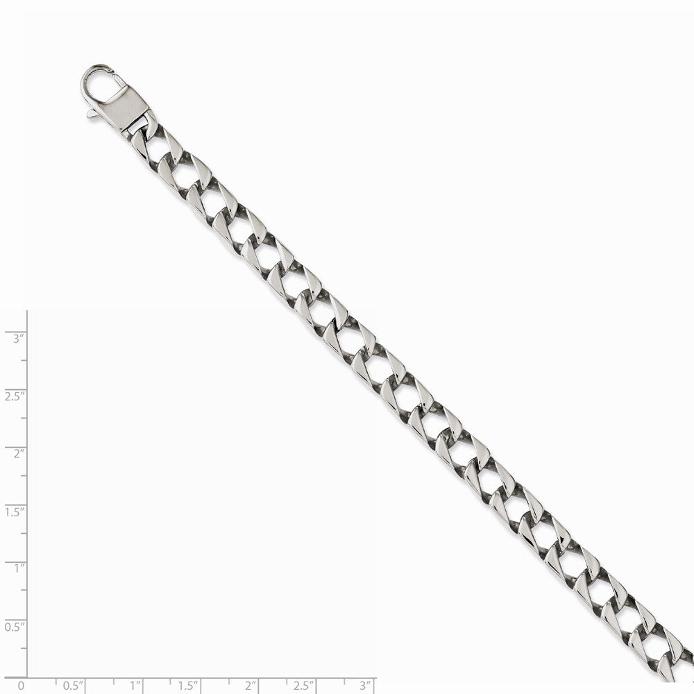 Chisel Stainless Steel Polished Square Link 8.5in Bracelet