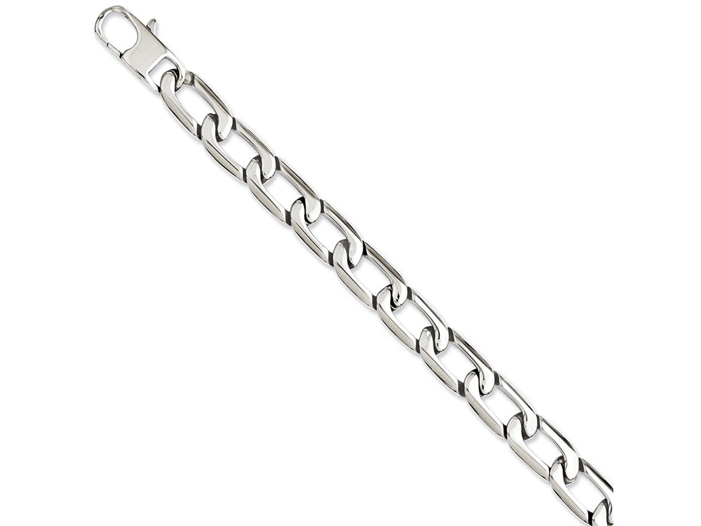 Chisel Stainless Steel Polished Squares Bracelet
