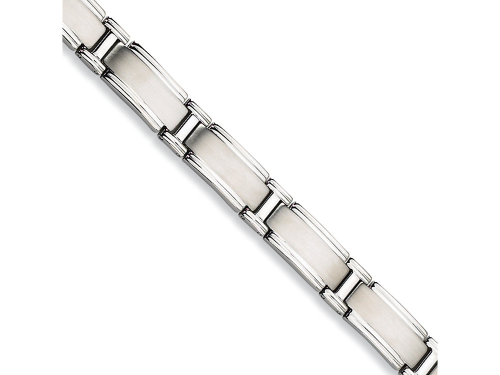 Chisel Stainless Steel Brushed and Polished Bracelet