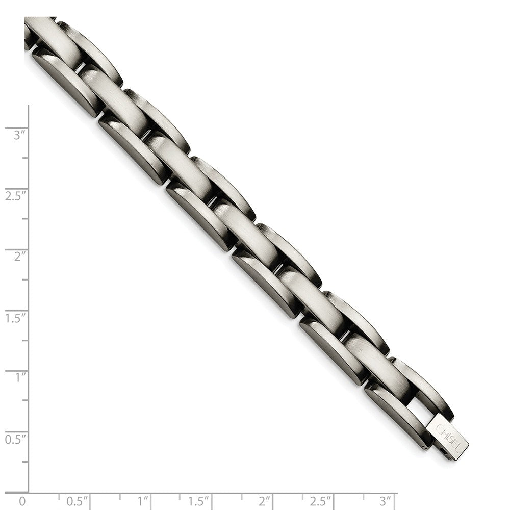 Chisel Stainless Steel Brushed and Polished Bracelet - 8 inches