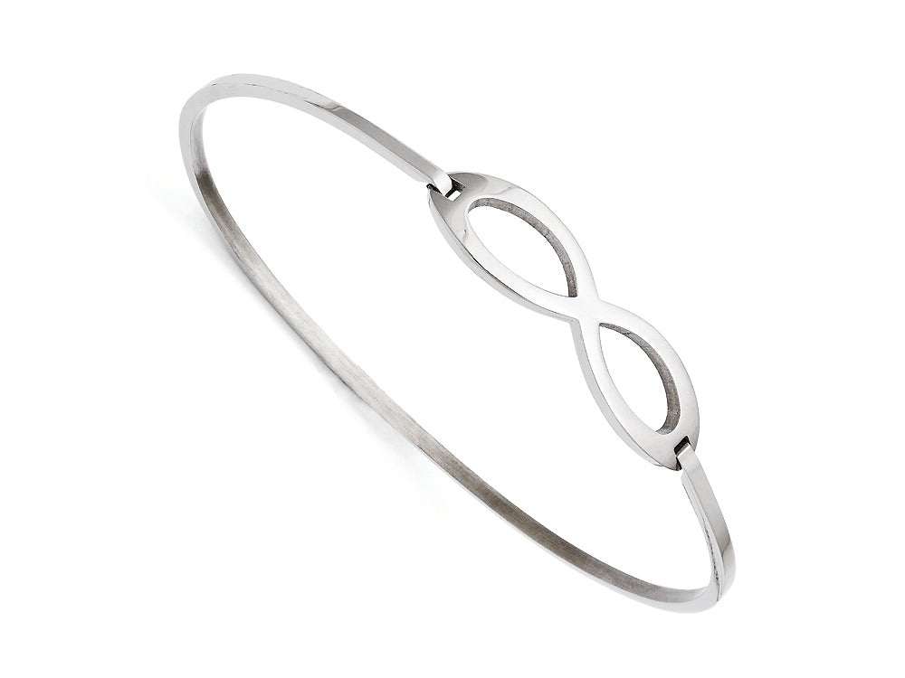 FJC Finejewelers Stainless Steel Polished Infinity Symbol Bangle