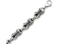 Chisel Stainless Steel Antiqued Patterned Bracelet