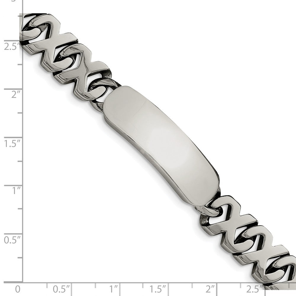 Chisel Stainless Steel Polished Id Bracelet