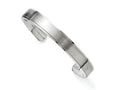 Chisel Stainless Steel Polished And Brushed Ridged Edge Bangle