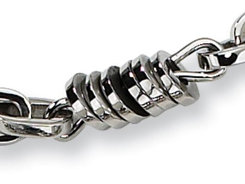 Chisel Stainless Steel Polished Bracelet - 9 inches