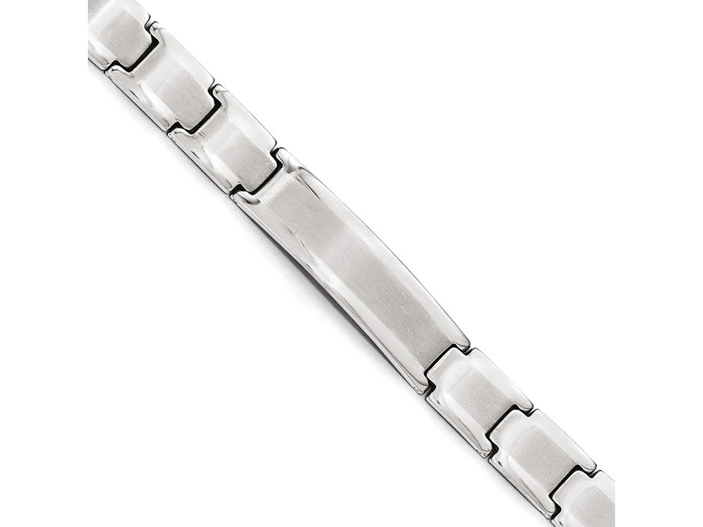 Chisel Stainless Steel Polished And Brushed Id Bracelet