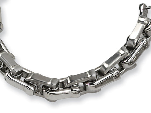 Chisel Stainless Steel Brushed and Polished Bracelet - 8.5 inches