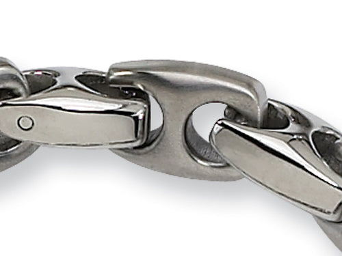 Chisel Stainless Steel Brushed and Polished Bracelet - 8.25 inches