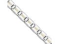 Chisel Stainless Steel Polished W/14k Gold D/c Link Bracelet