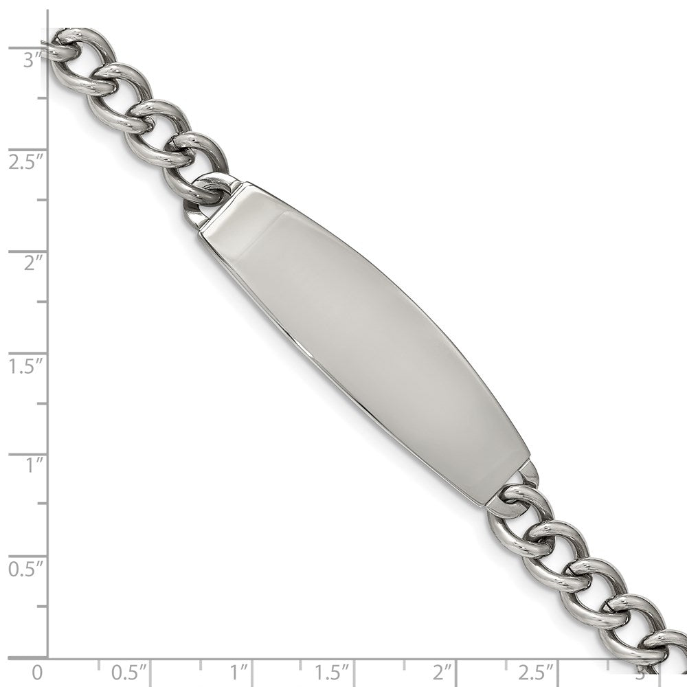 Chisel Stainless Steel Polished ID Bracelet - 8.75 inches