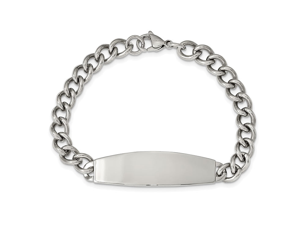 Chisel Stainless Steel Polished ID Bracelet - 8.75 inches