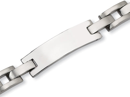 Chisel Stainless Steel Brushed and Polished ID Bracelet