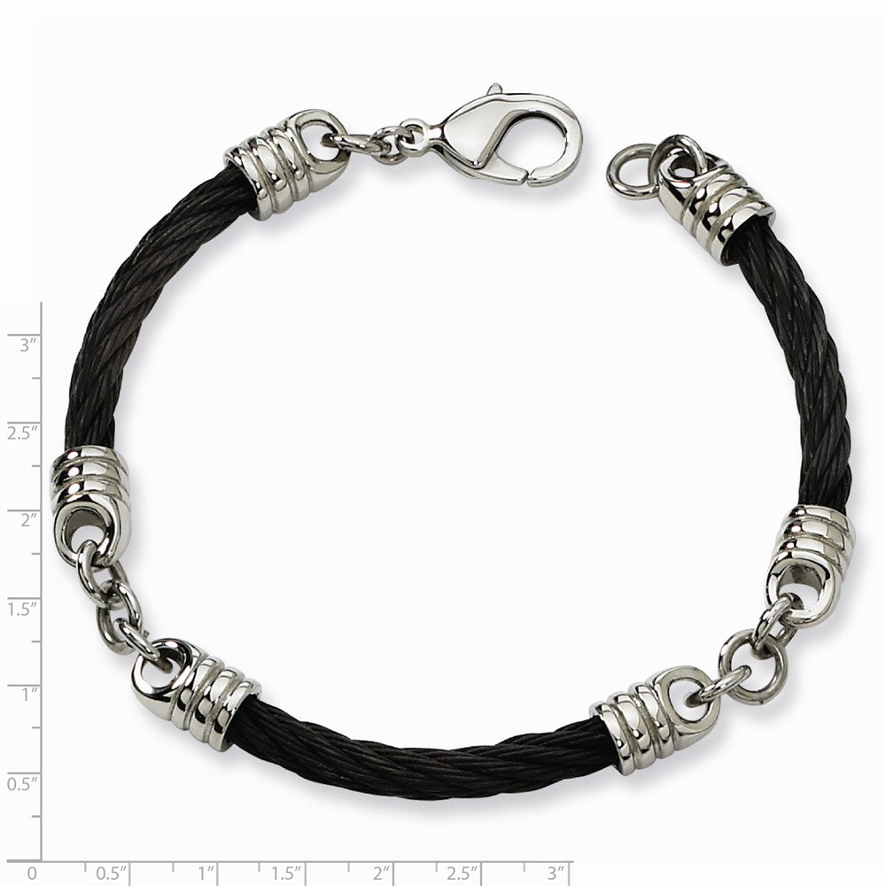 Chisel Stainless Steel Black Ip-plated Bracelet