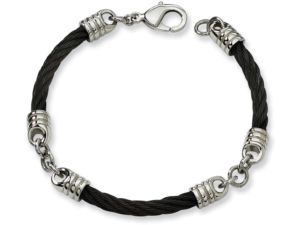Chisel Stainless Steel Black Ip-plated Bracelet