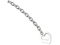 Chisel Stainless Steel Polished Open Link W/ Open Heart 8.5in Bracelet