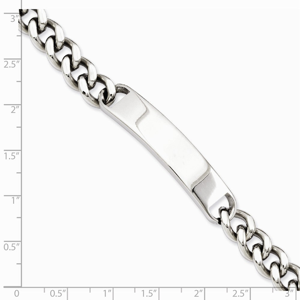 Chisel Stainless Steel Id Plate 8.5in Polished Bracelet