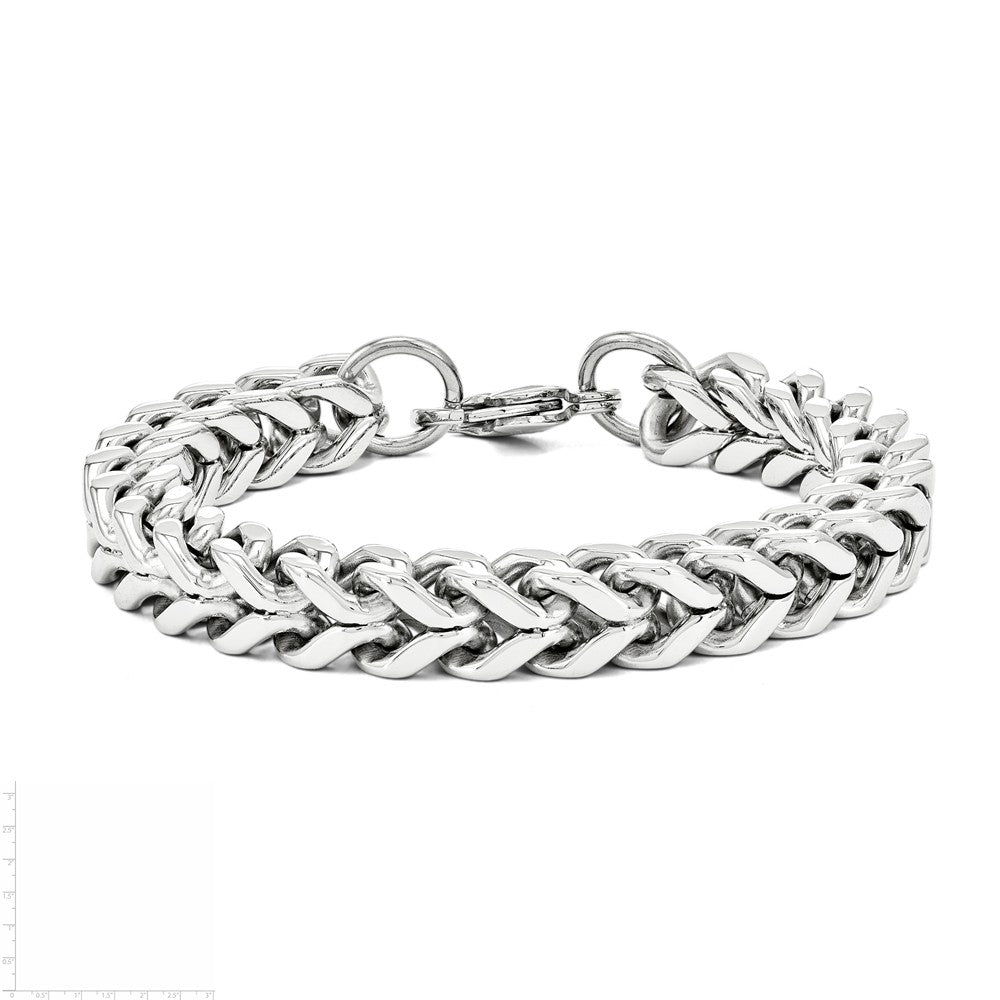 Chisel Stainless Steel Heavy Wheat 9.5in Bracelet