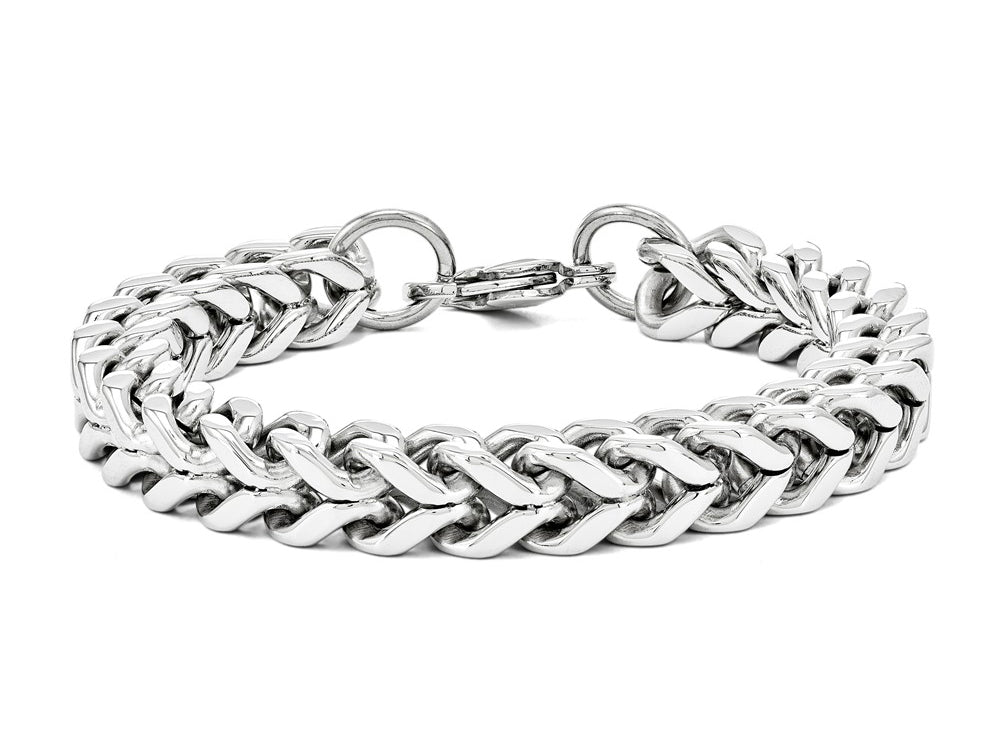 Chisel Stainless Steel Heavy Wheat 9.5in Bracelet