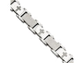 Chisel Stainless Steel Laser Cut Crosses 8.75in Bracelet
