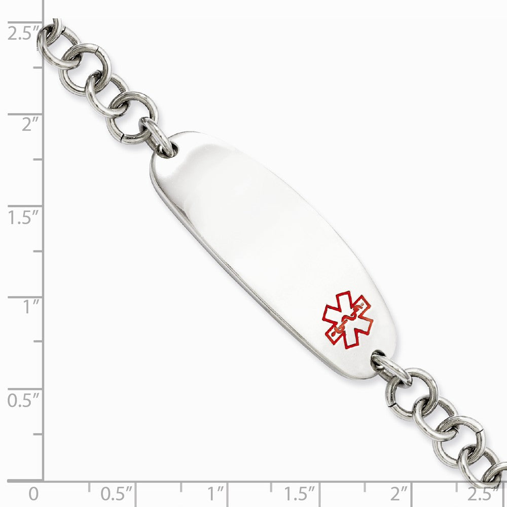 Chisel Stainless Steel Medical Jewelry 7.25in Bracelet