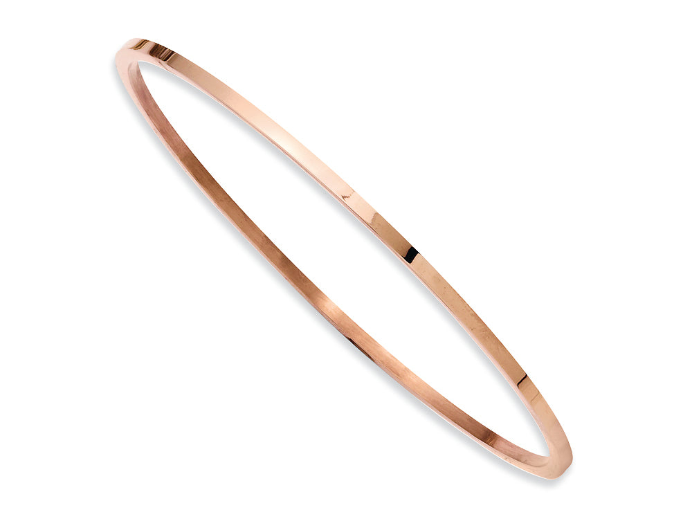 Chisel Stainless Steel Pink Ip-plated Bangle