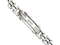 Chisel Stainless Steel Polished With  CZs Dad Bracelet