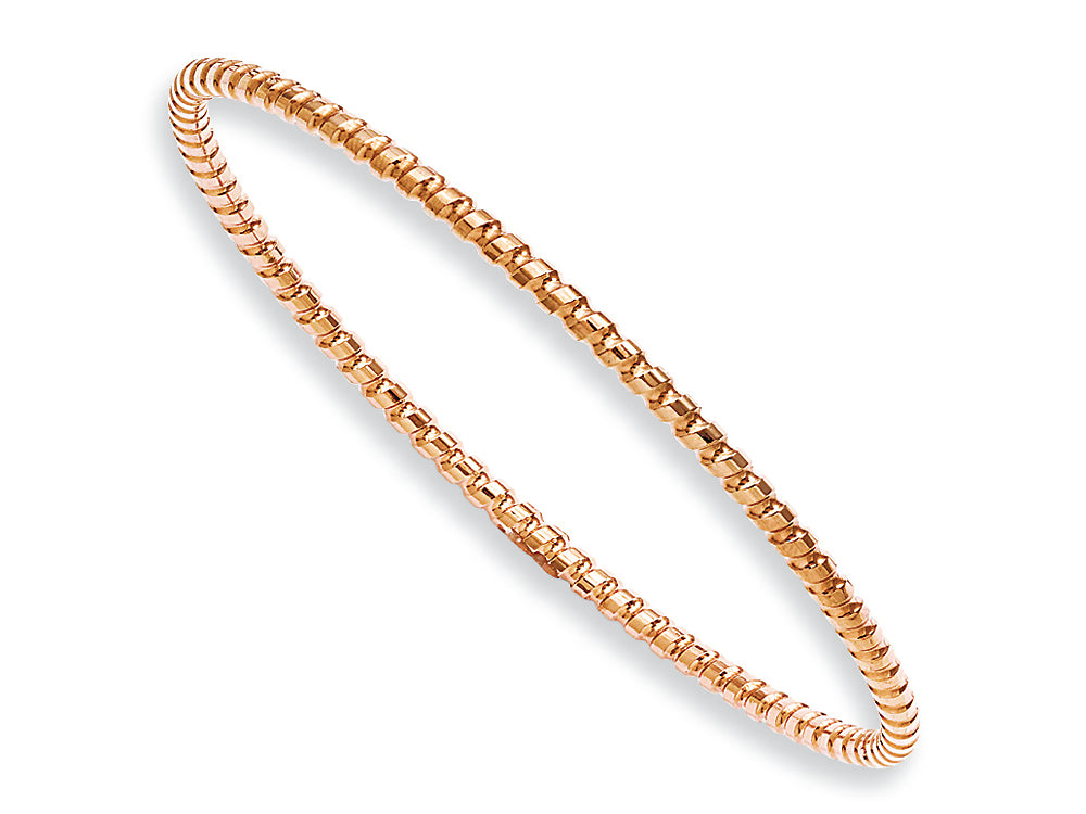 Chisel Stainless Steel Rose Ip-plated Bangle