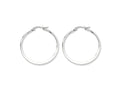 Chisel Stainless Steel 35mm Diameter Hoop Earrings