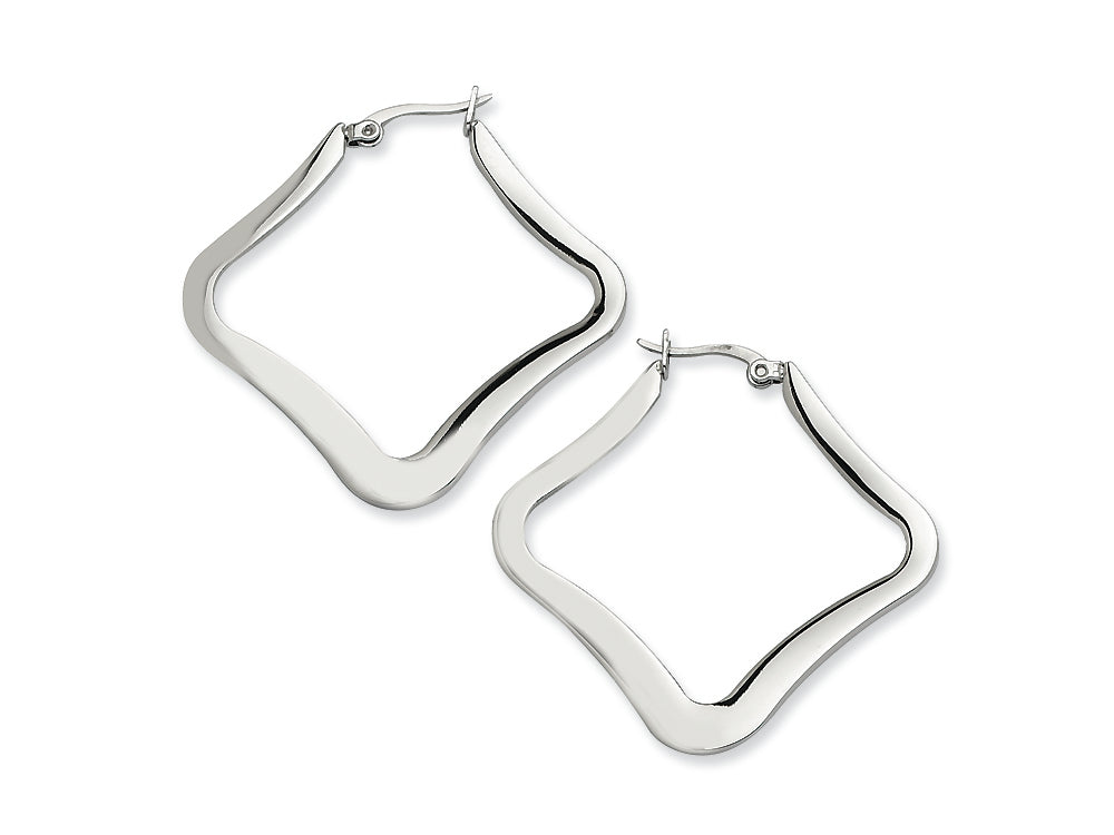 Chisel Stainless Steel Polished Hoop Earrings