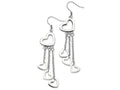 Chisel Stainless Steel Polished Hearts Dangle Earrings