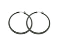 Chisel Stainless Steel Black Ip Plated 55mm Hoop Earrings